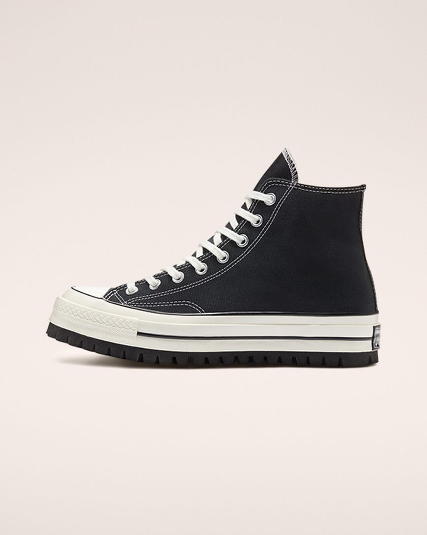 Black Converse Chuck 70 Trek Men's High Top Shoes | FUK14LI59