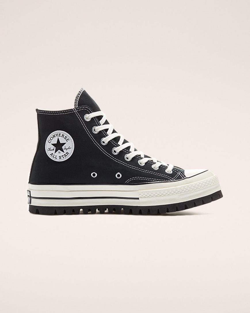 Black Converse Chuck 70 Trek Men\'s High Top Shoes | FUK14LI59