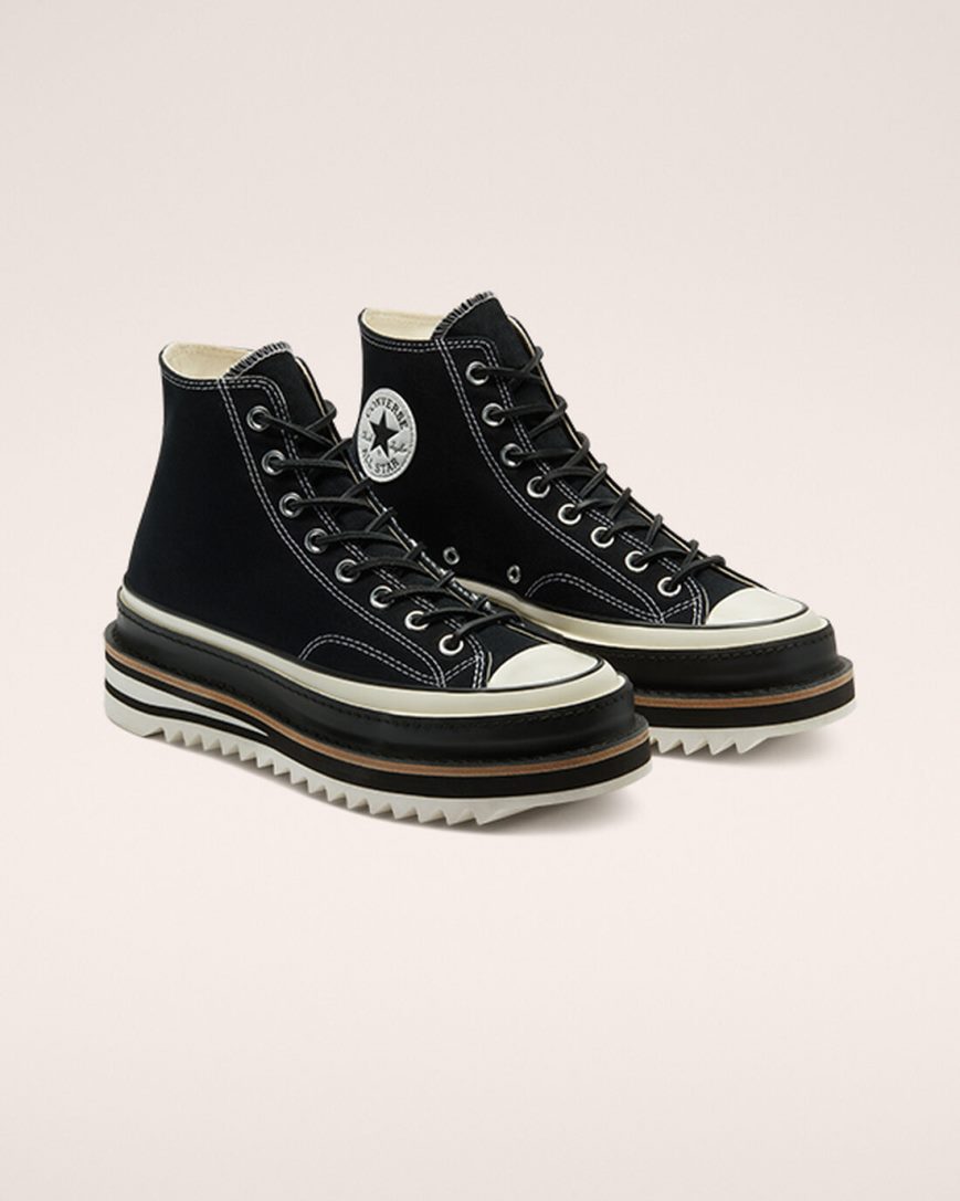 Black Converse Chuck 70 Trek Men's High Top Shoes | MQ4L8593K