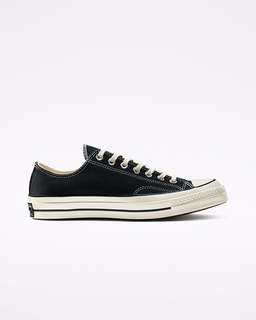 Black Converse Chuck 70 Vintage Canvas Men\'s Low Top Shoes | ZY7L318K4