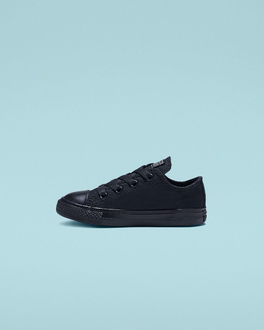 Black Converse Chuck Taylor All Star Classic Boys' Low Top Shoes | DI781K4L9