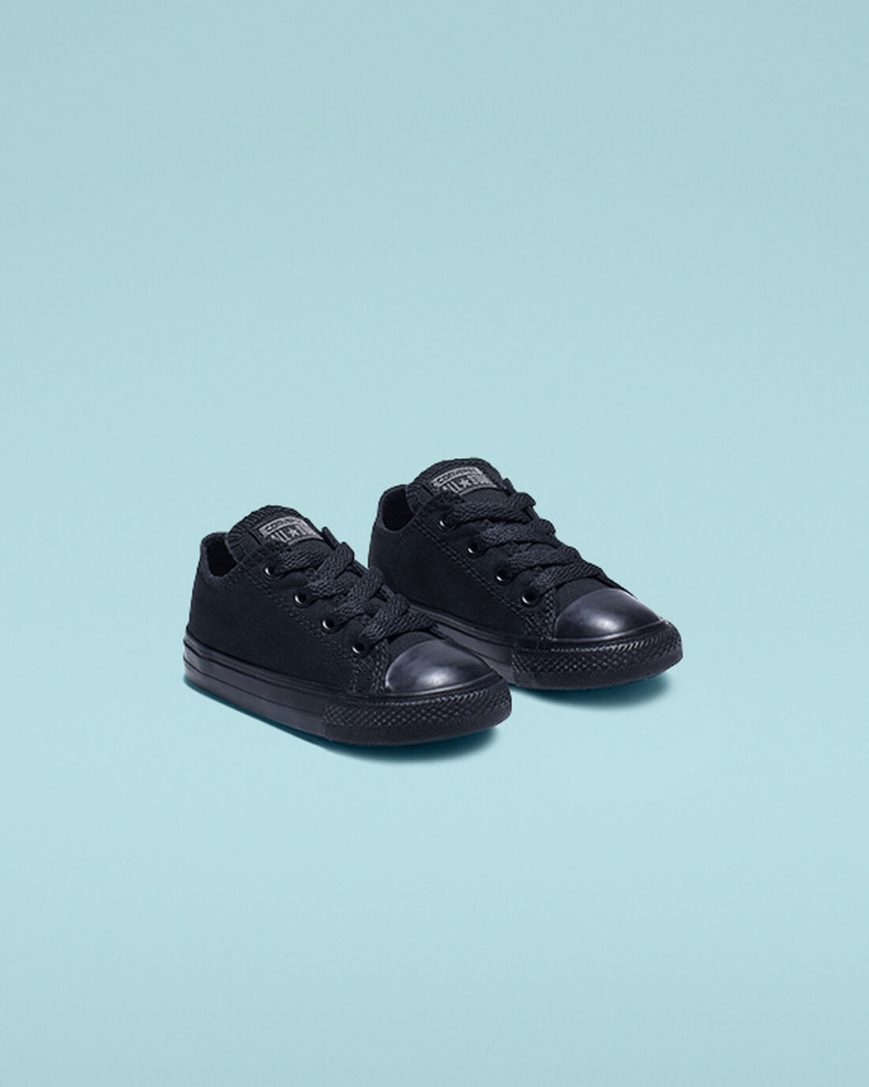 Black Converse Chuck Taylor All Star Classic Boys' Low Top Shoes | DI781K4L9