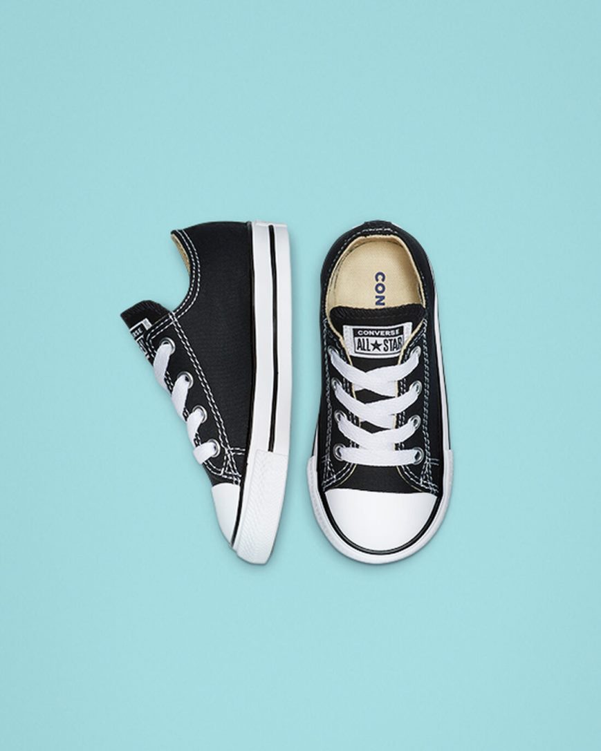 Black Converse Chuck Taylor All Star Classic Boys' Low Top Shoes | ER5891347