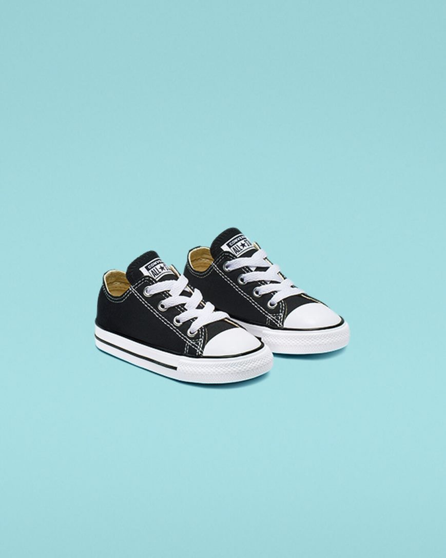 Black Converse Chuck Taylor All Star Classic Boys' Low Top Shoes | ER5891347