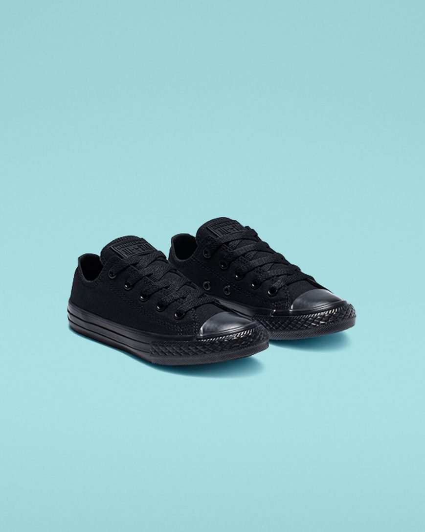 Black Converse Chuck Taylor All Star Classic Boys' Low Top Shoes | ERLI839K5