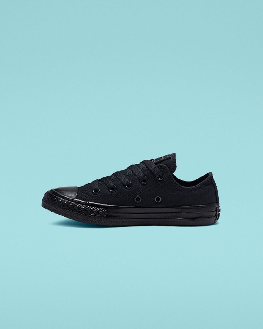 Black Converse Chuck Taylor All Star Classic Girls' Low Top Shoes | HK71K45I9