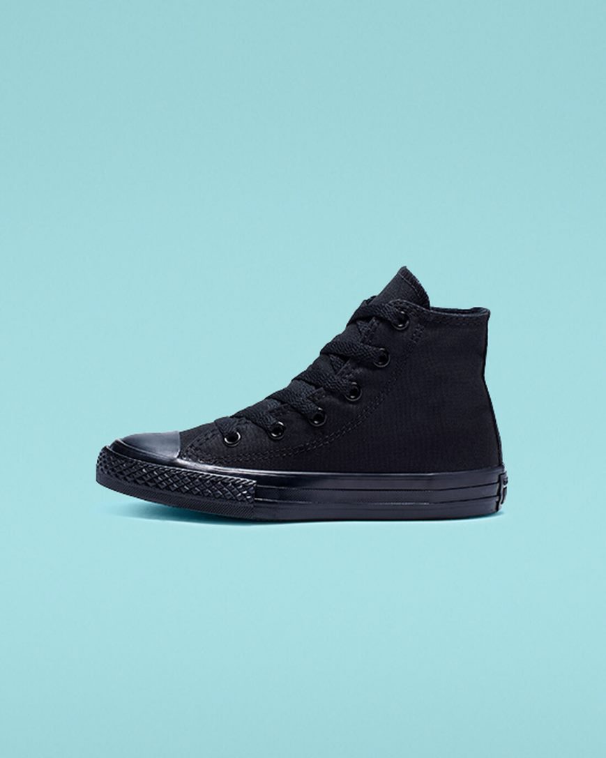 Black Converse Chuck Taylor All Star Classic Boys' High Top Shoes | OL5L197I3