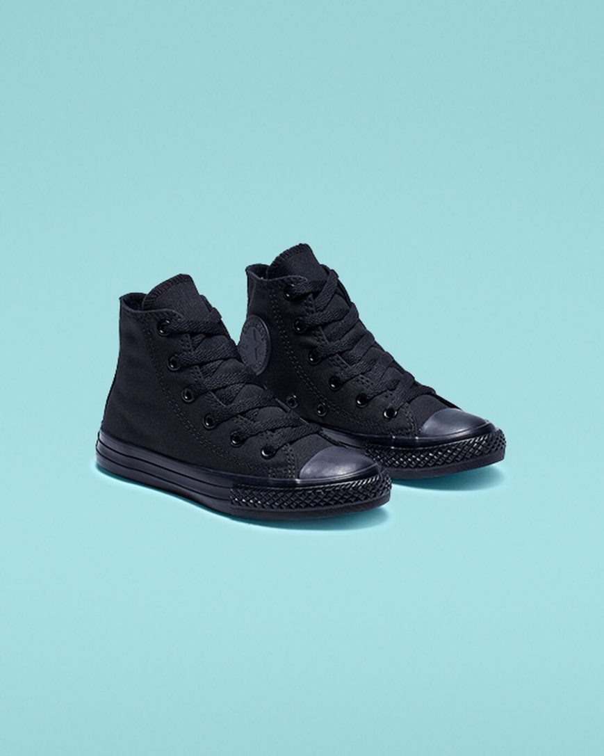 Black Converse Chuck Taylor All Star Classic Boys' High Top Shoes | OL5L197I3