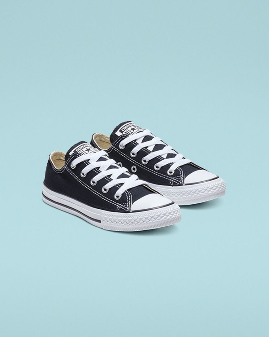 Black Converse Chuck Taylor All Star Classic Boys' Low Top Shoes | OT79I48K3