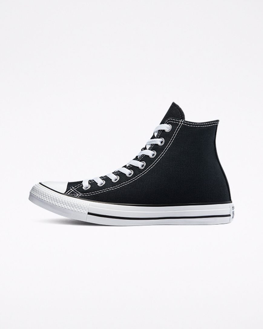 Black Converse Chuck Taylor All Star Classic Women's High Top Shoes | RQLK17348