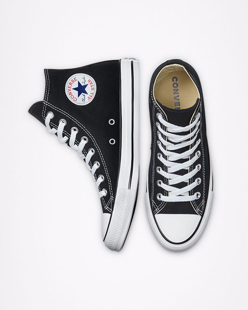 Black Converse Chuck Taylor All Star Classic Women's High Top Shoes | RQLK17348