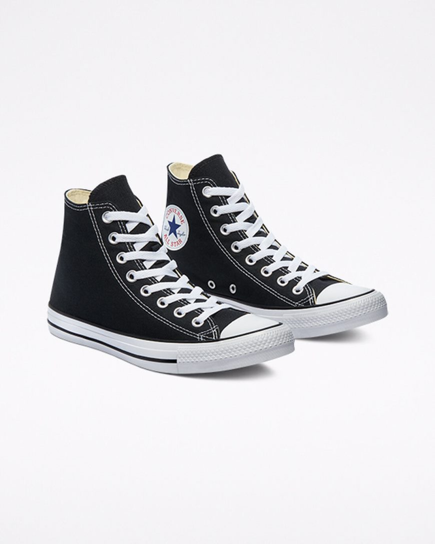 Black Converse Chuck Taylor All Star Classic Women's High Top Shoes | RQLK17348