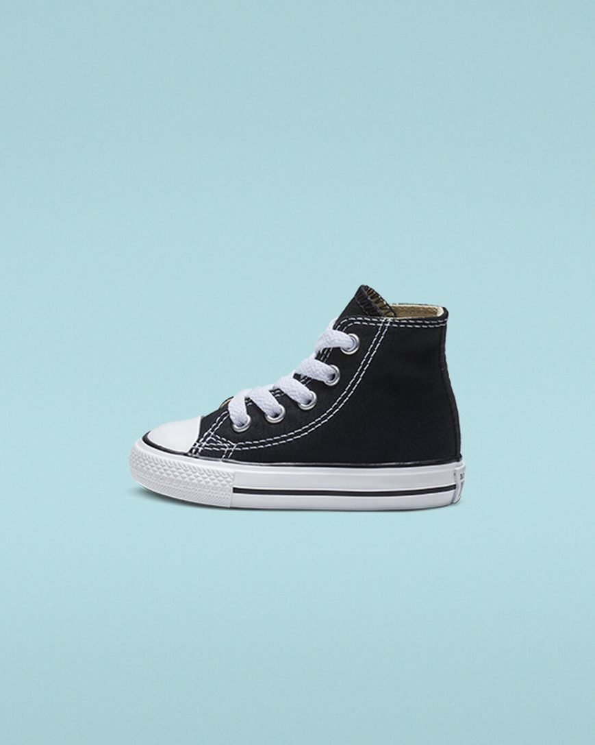 Black Converse Chuck Taylor All Star Classic Girls' High Top Shoes | SR1LI8K73