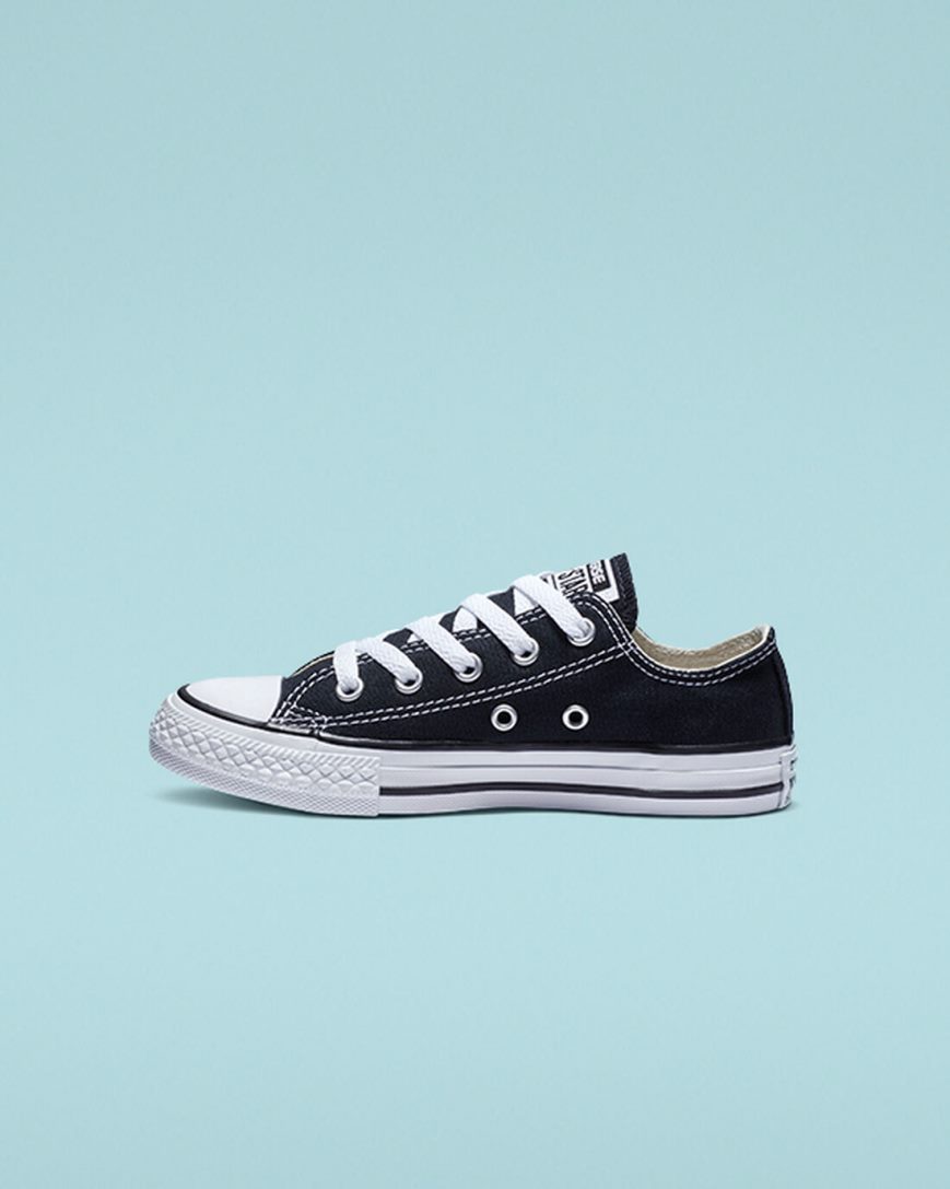 Black Converse Chuck Taylor All Star Classic Girls' Low Top Shoes | WG7K394I8