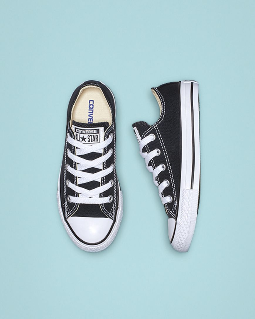 Black Converse Chuck Taylor All Star Classic Girls' Low Top Shoes | WG7K394I8