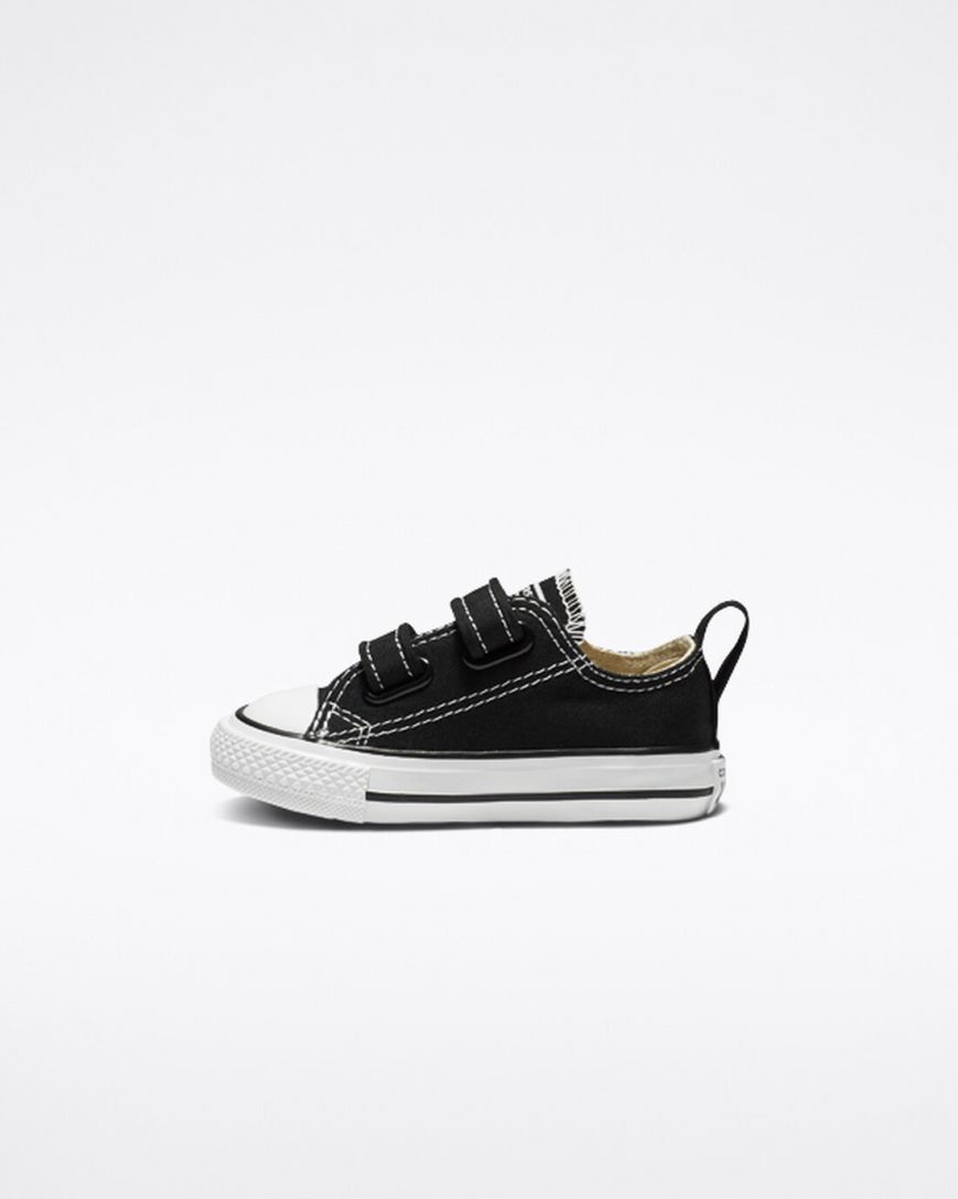 Black Converse Chuck Taylor All Star Easy-On Boys' Low Top Shoes | TW5K491L3