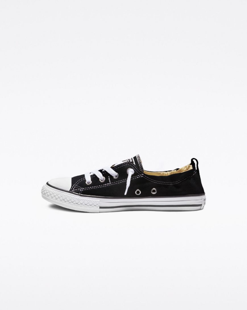 Black Converse Chuck Taylor All Star Shoreline Girls' Slip On Shoes | LO5L47183