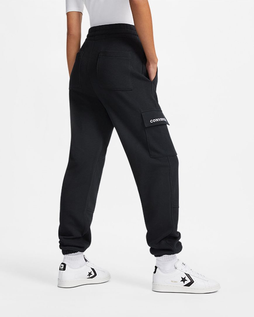 Black Converse Classic Fit Cargo Women's Jogger | QR374K58I