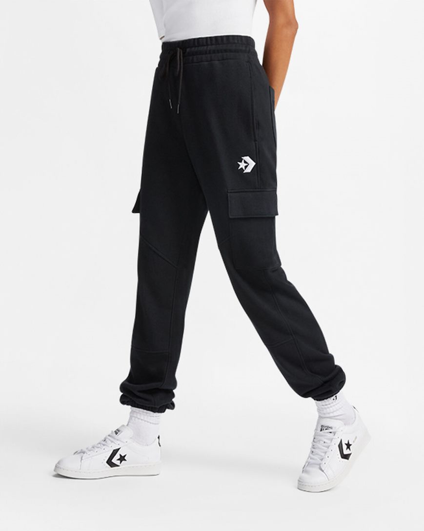 Black Converse Classic Fit Cargo Women\'s Jogger | QR374K58I