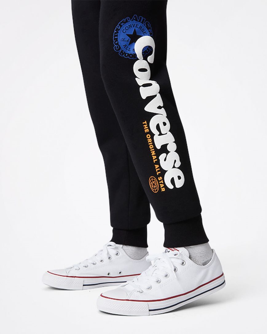 Black Converse Into The Wild Fleece Cargo Boys' Pants | SB358LI1K