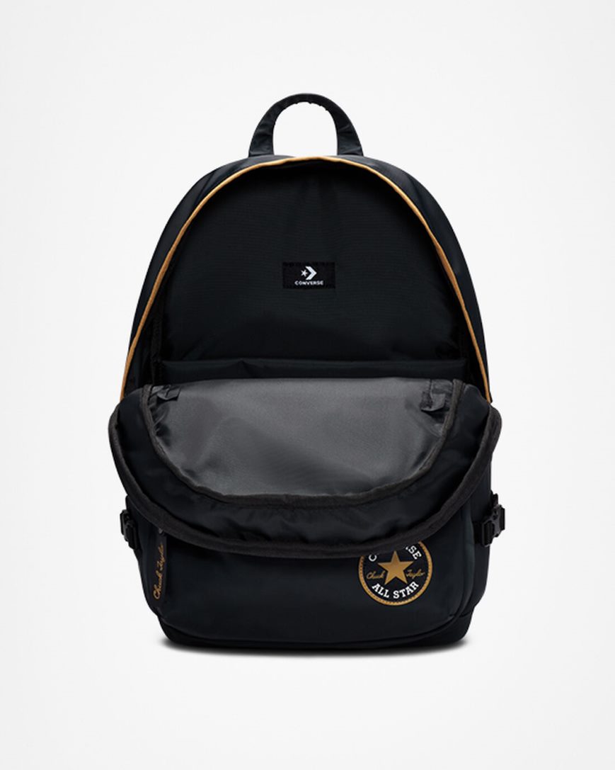 Black Converse Premium Straight Edge Women's Backpacks | KO873K491