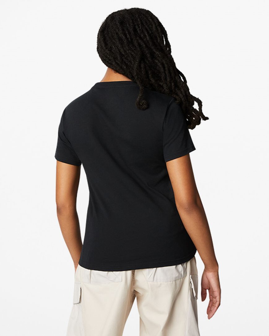 Black Converse Star Chevron Desert Mountain Women's T-Shirts | PG43851I9