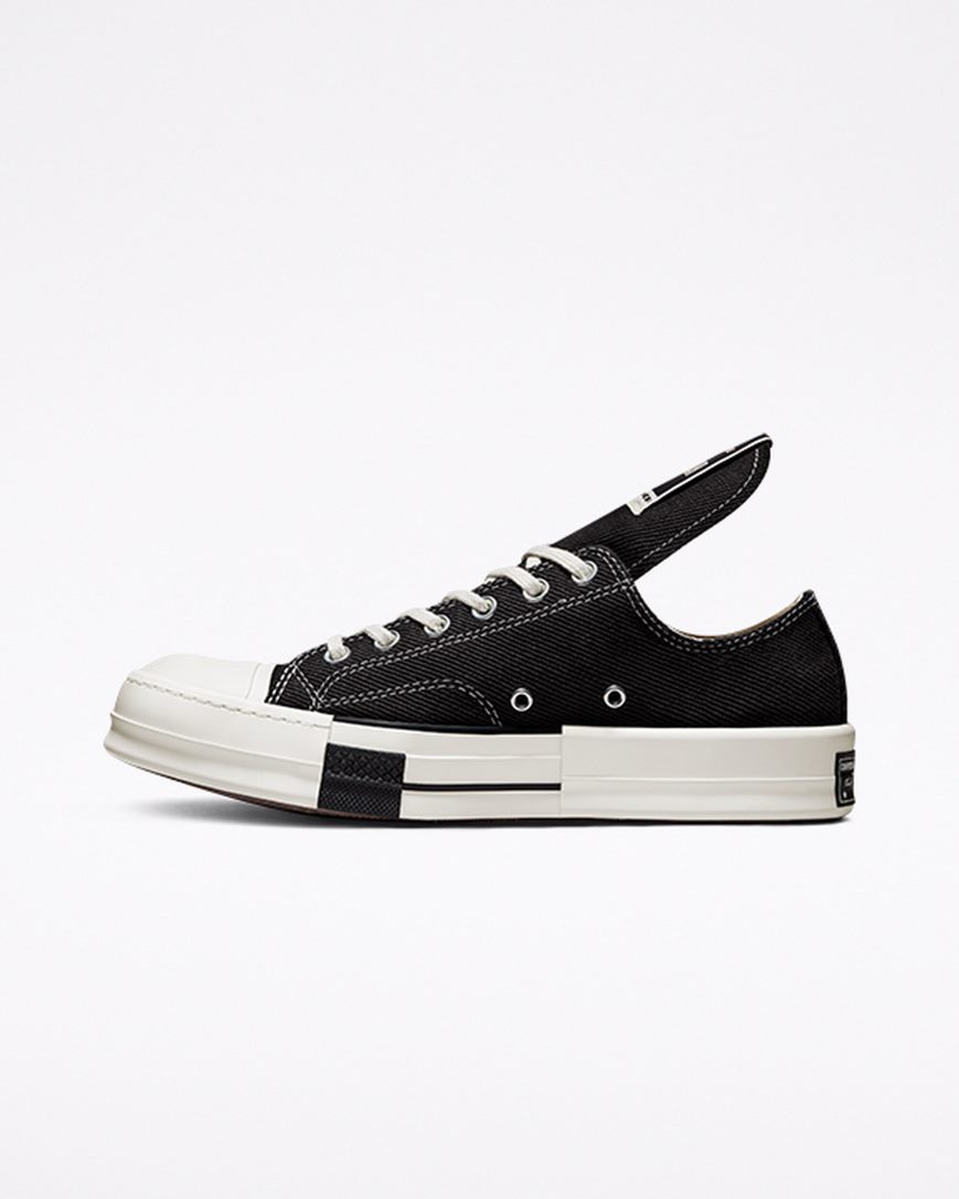 Black Converse x DRKSHDW DRKSTAR Chuck 70 Women's Low Top Shoes | QOLI87934