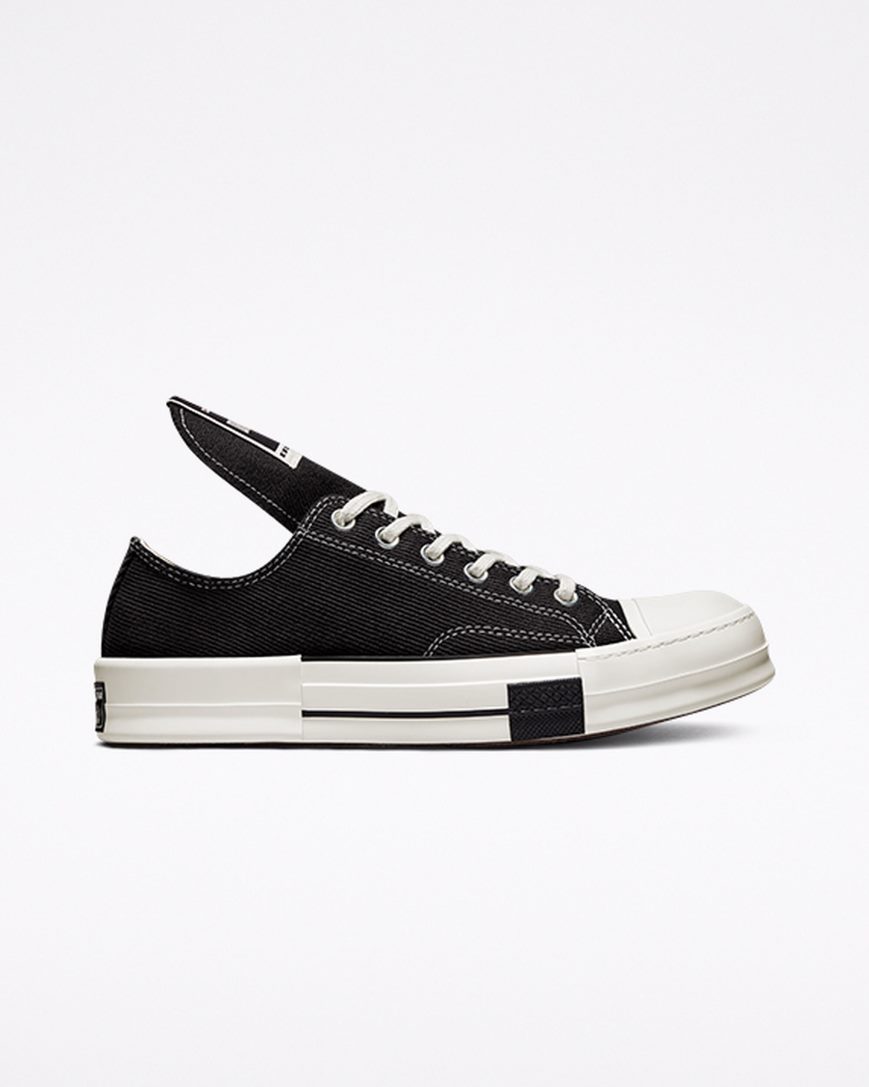 Black Converse x DRKSHDW DRKSTAR Chuck 70 Women\'s Low Top Shoes | QOLI87934