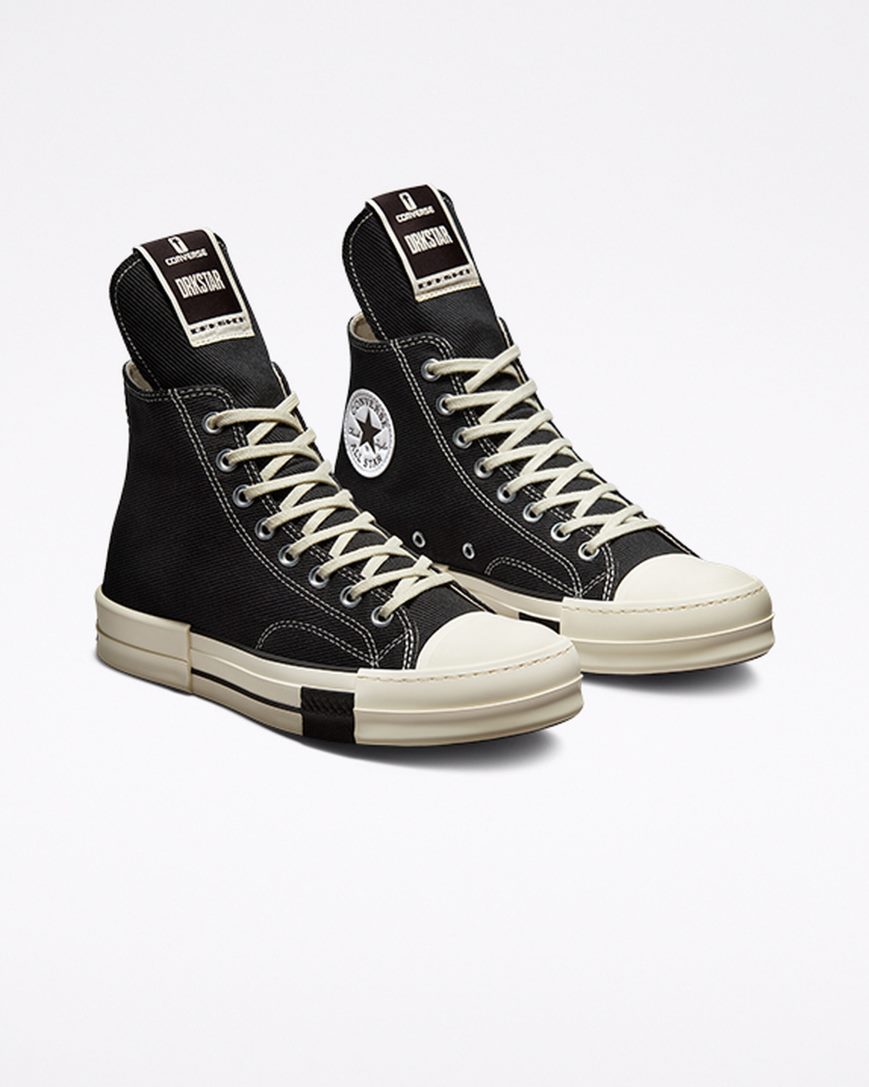 Black Converse x DRKSHDW DRKSTAR Chuck 70 Men's High Top Shoes | VDKIL9371