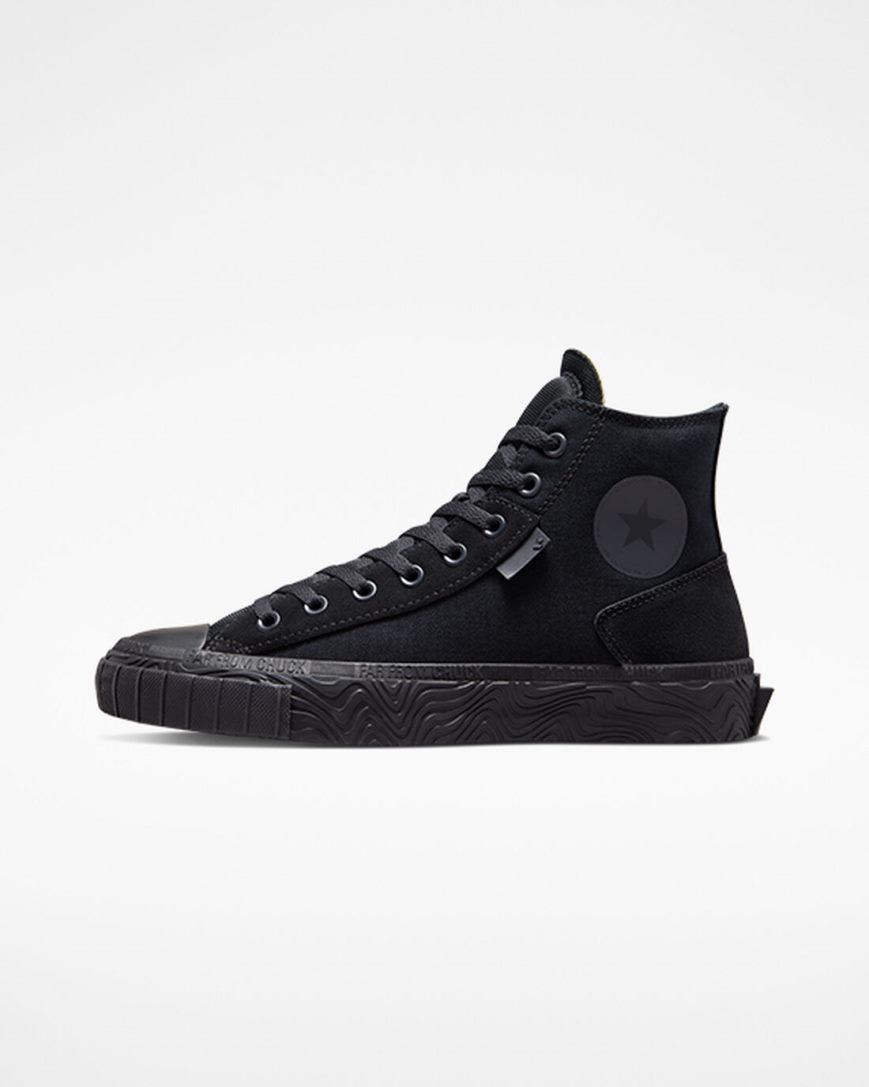 Black / Deep Grey / Black Converse Chuck Taylor Alt Star Wavy Men's High Top Shoes | BT753I9LK