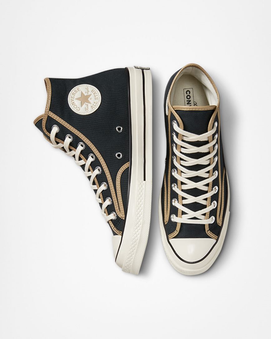 Black / Khaki Converse Chuck 70 Workwear Women's High Top Shoes | ZWLKI9574