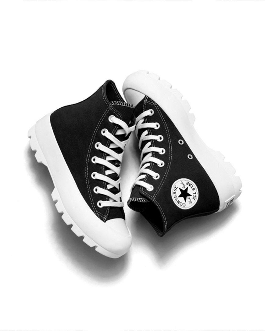 Black / White / Black Converse Chuck Taylor All Star Lugged Women's High Top Shoes | GQL91834I