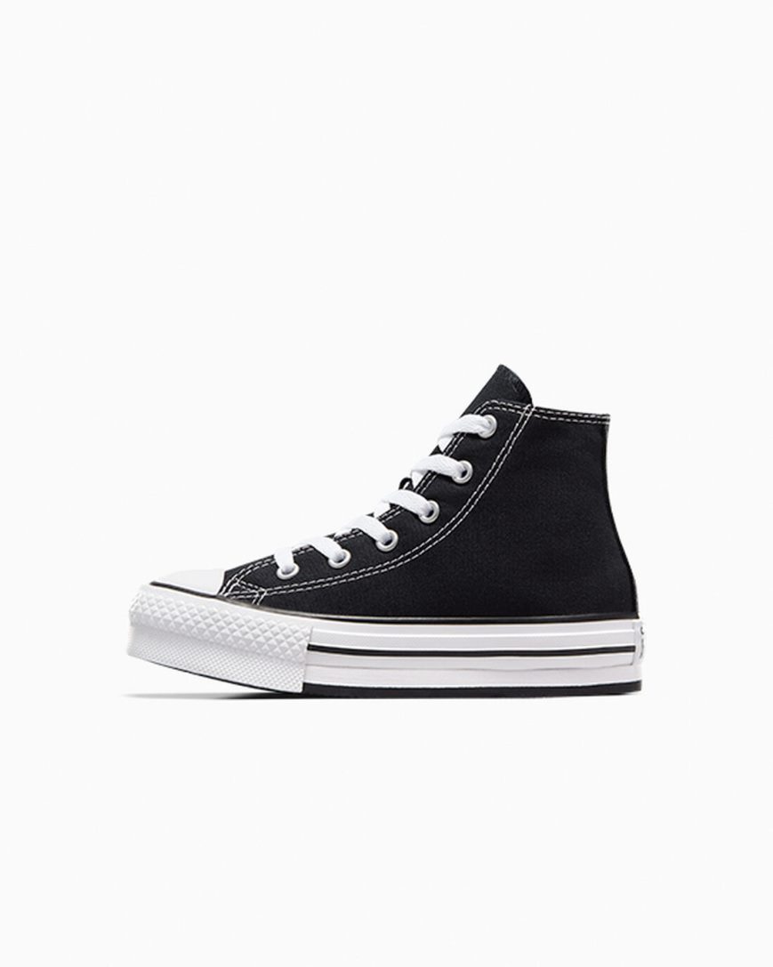 Black / White / Black Converse Chuck Taylor All Star Lift High Top Girls' Platform Shoes | IMK73L95I