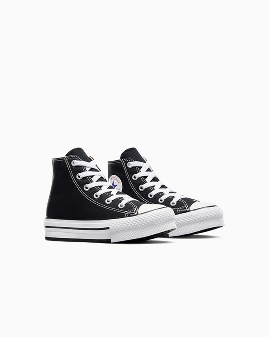 Black / White / Black Converse Chuck Taylor All Star Lift High Top Girls' Platform Shoes | IMK73L95I