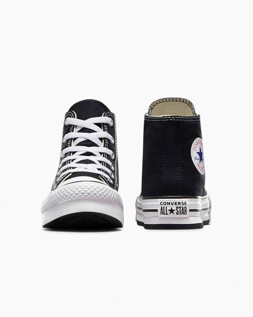 Black / White / Black Converse Chuck Taylor All Star Lift High Top Girls' Platform Shoes | IMK73L95I