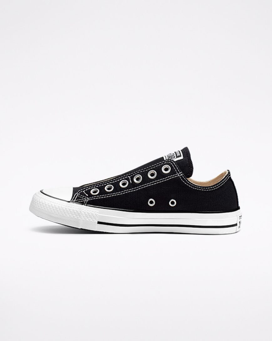 Black / White / Black Converse Chuck Taylor All Star Women's Slip On Shoes | SQ3L84KI9