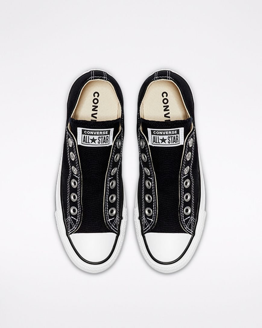 Black / White / Black Converse Chuck Taylor All Star Women's Slip On Shoes | SQ3L84KI9