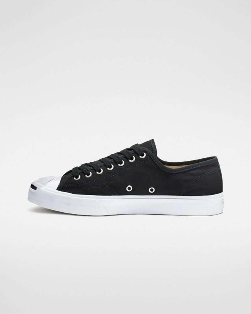 Black / White / Black Converse Jack Purcell Canvas Women's Low Top Shoes | NT4I378KL