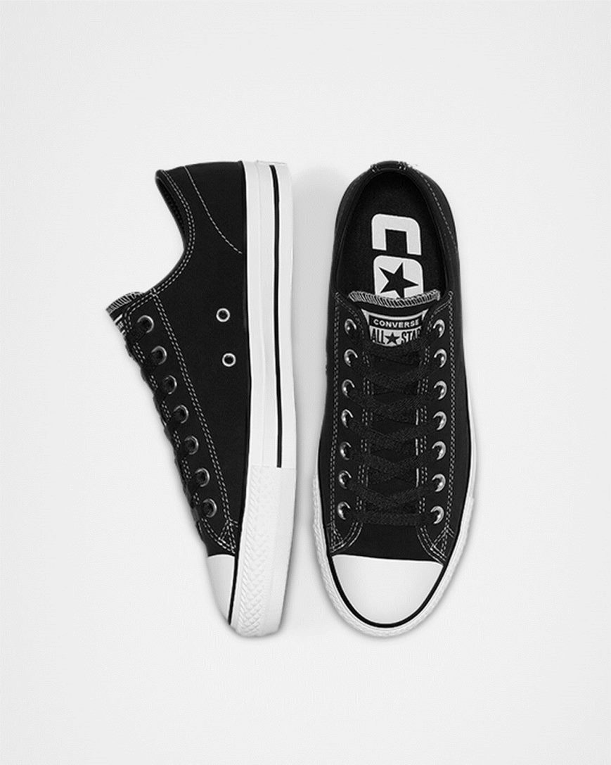 Black / White Converse CONS Chuck Taylor All Star Pro Suede Men's Skate Shoes | IE97458I3