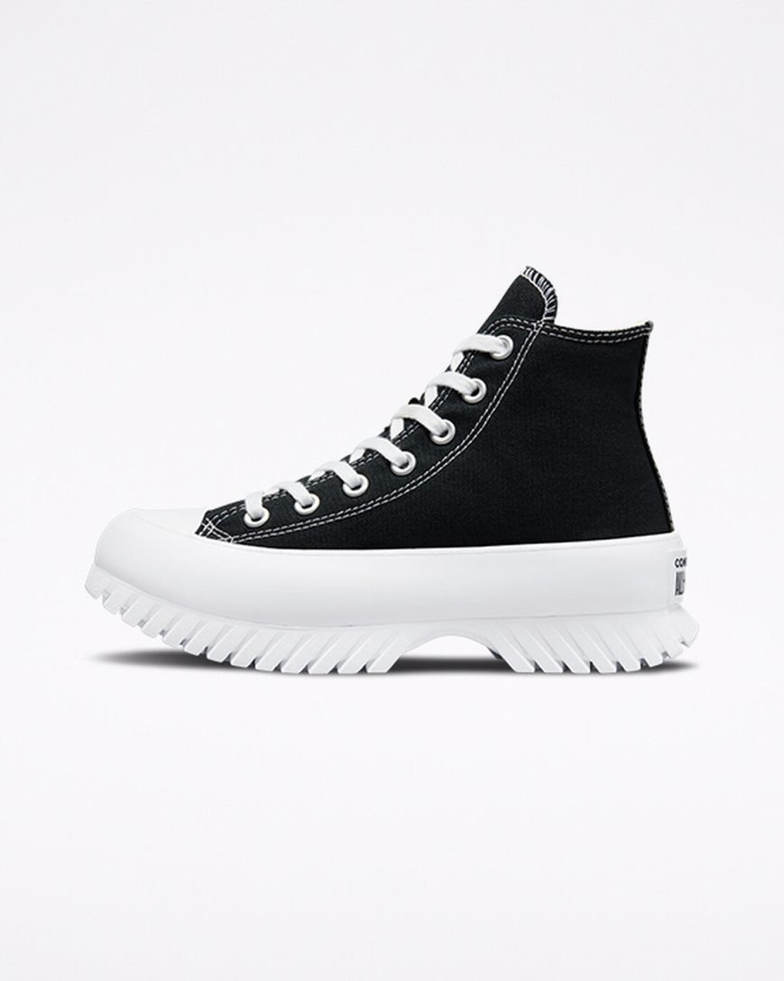 Black / White Converse Chuck Taylor All Star Lugged 2.0 Women's High Top Shoes | DKK31497I