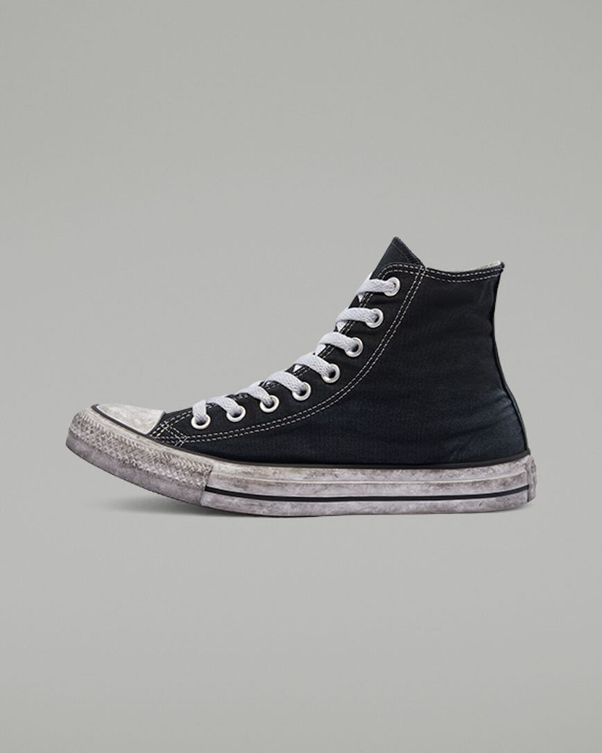 Black / White Converse Chuck Taylor All Star Canvas Smoke Women's High Top Shoes | SD4L79I5K