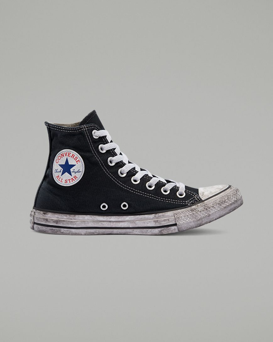 Black / White Converse Chuck Taylor All Star Canvas Smoke Women\'s High Top Shoes | SD4L79I5K