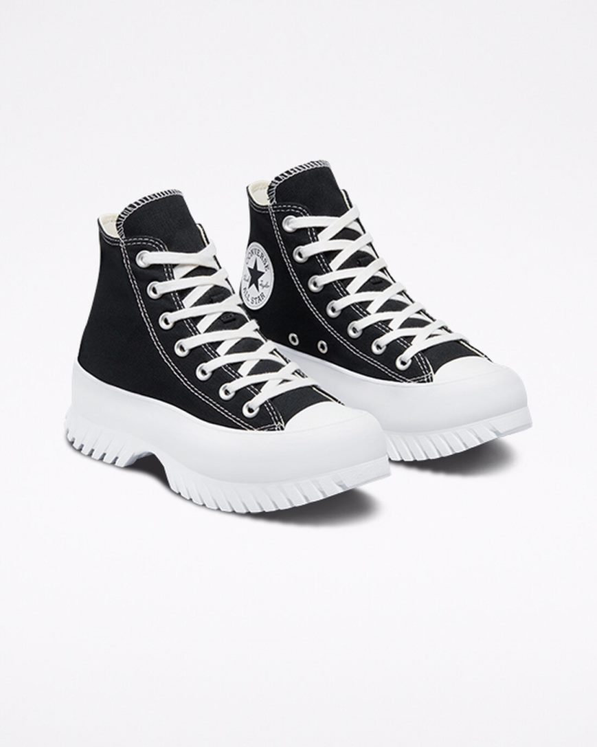 Black / White Converse Chuck Taylor All Star Lugged 2.0 Men's High Top Shoes | YXL9I8K51