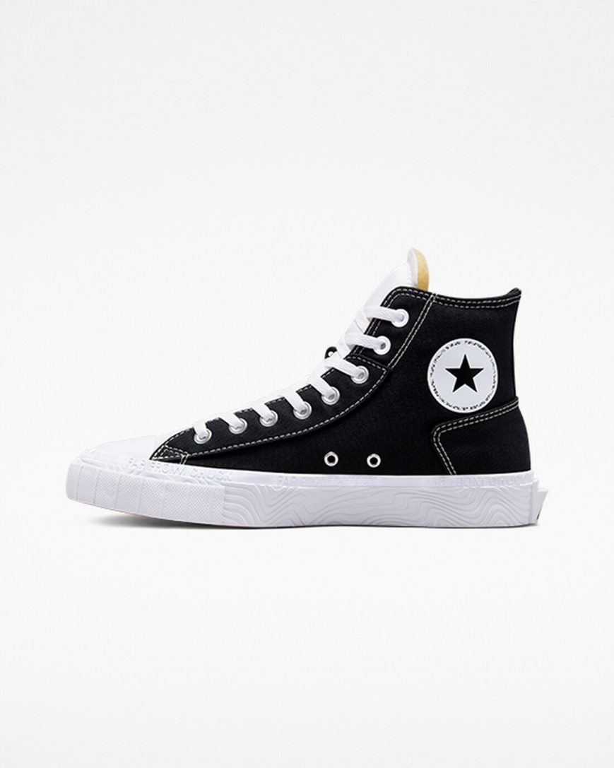 Black / White Converse Chuck Taylor Alt Star Canvas Women's High Top Shoes | VE5K8I937