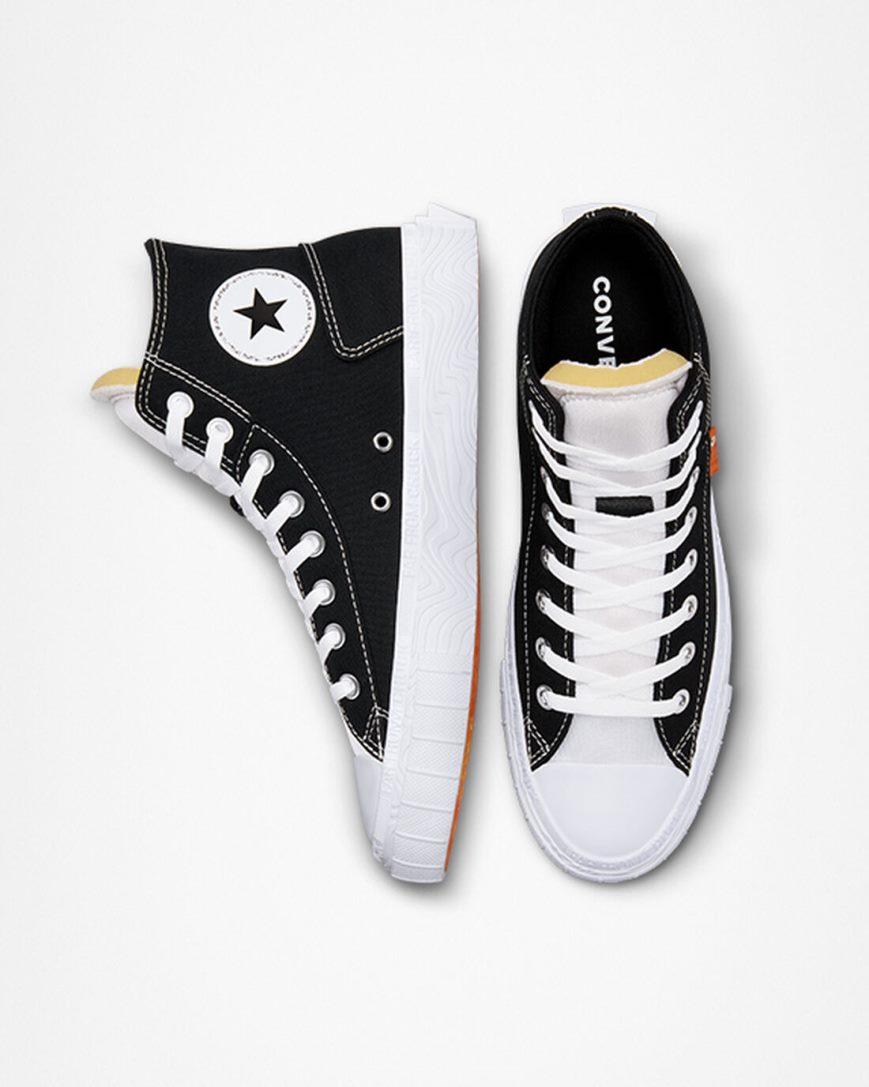 Black / White Converse Chuck Taylor Alt Star Canvas Women's High Top Shoes | VE5K8I937