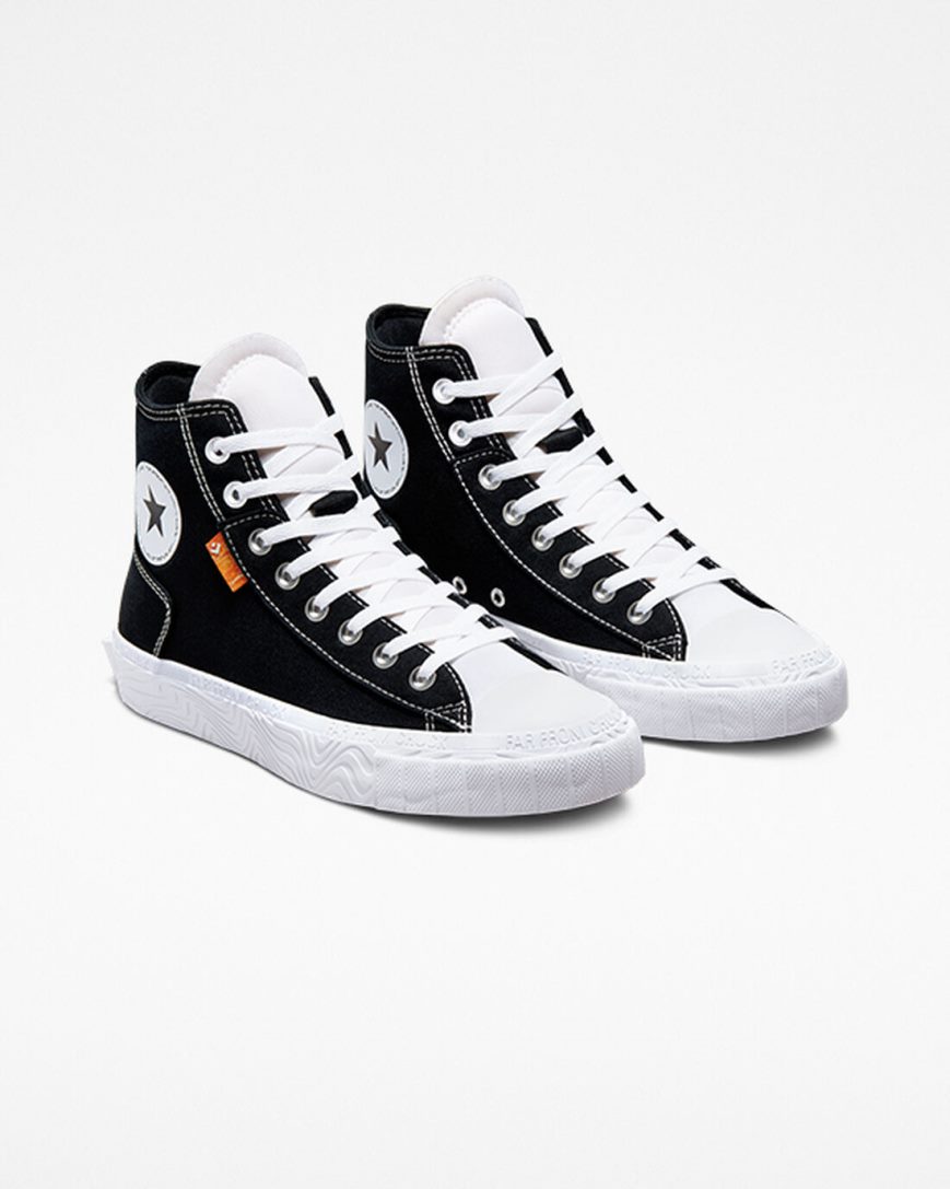 Black / White Converse Chuck Taylor Alt Star Canvas Women's High Top Shoes | VE5K8I937