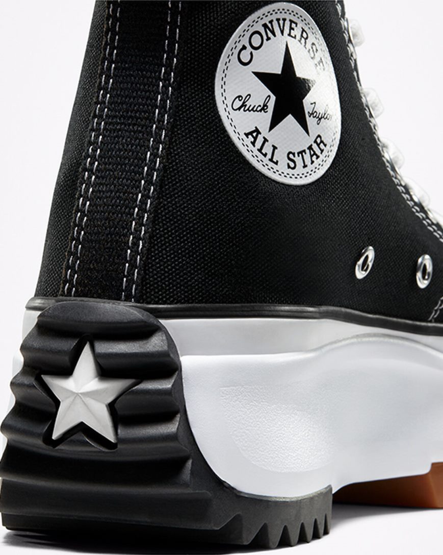 Black / White Converse Run Star Hike High Top Women's Platform Shoes | CF349L175