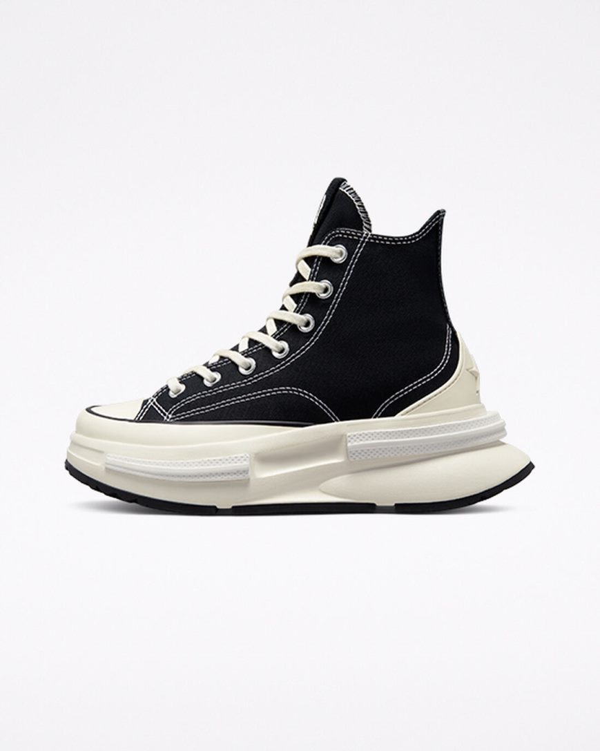 Black / White Converse Run Star Legacy CX Men's High Top Shoes | BQ5I74L81