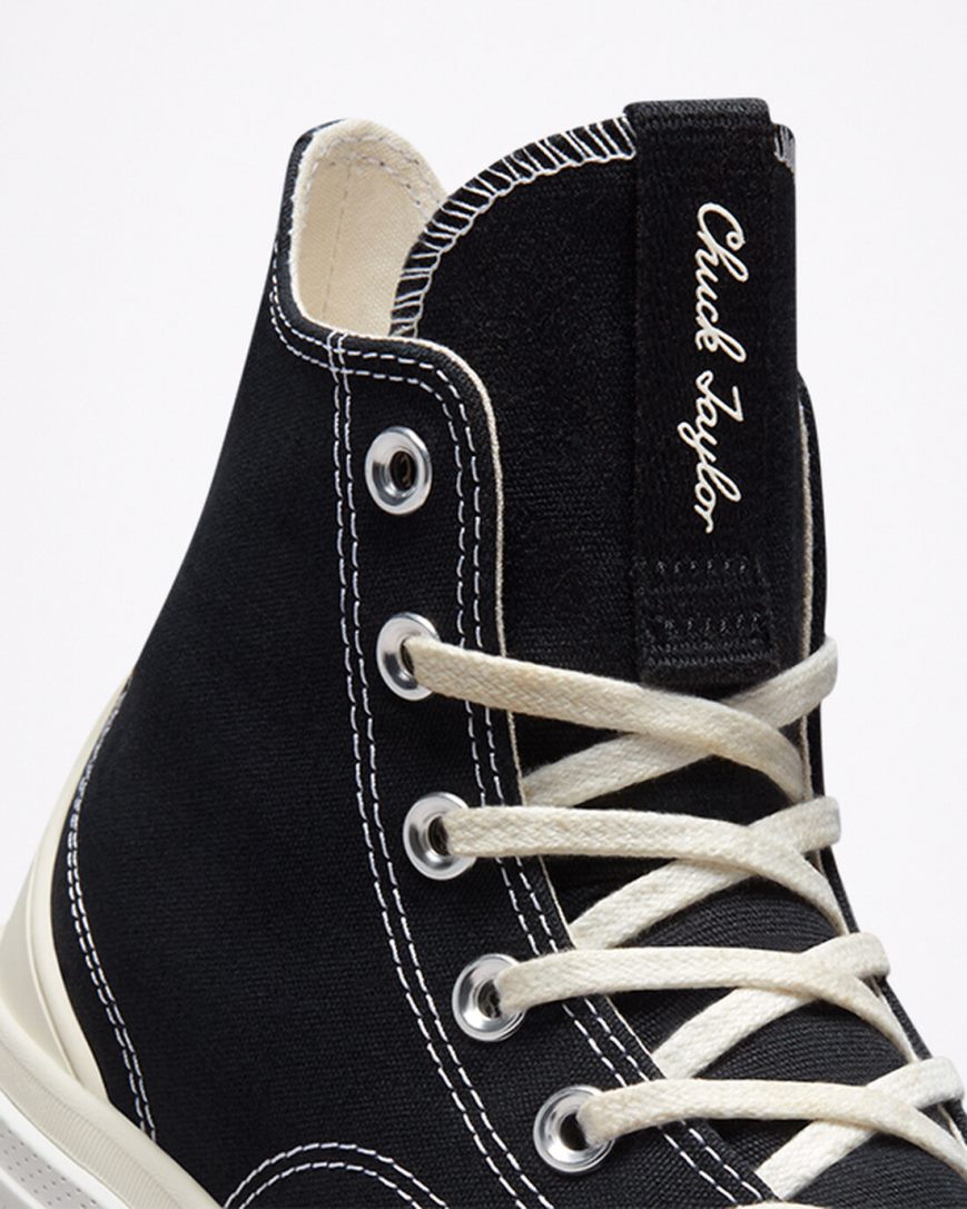 Black / White Converse Run Star Legacy CX Men's High Top Shoes | BQ5I74L81