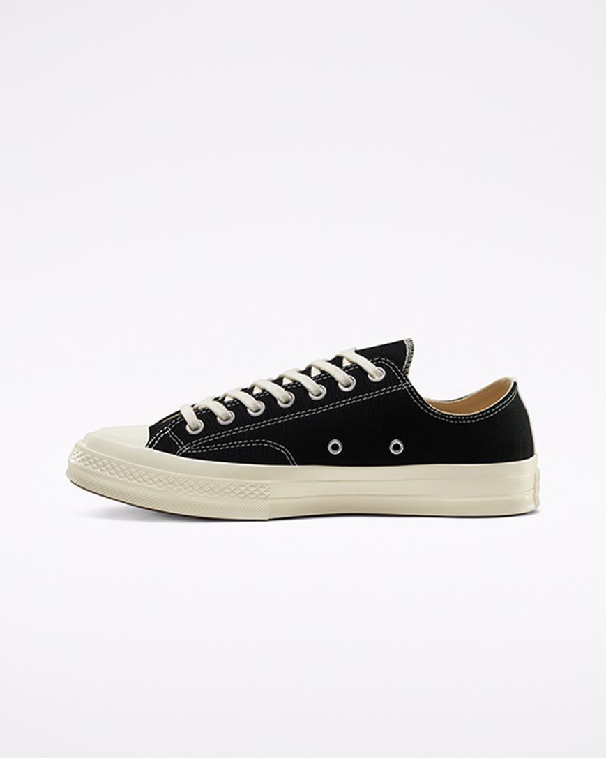 Black / White / Red Converse x Comme des Garçons PLAY Chuck 70 Women's Low Top Shoes | AC178495L